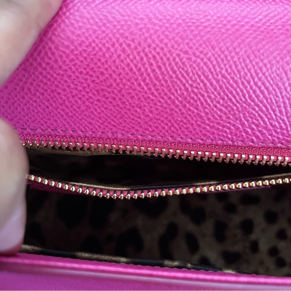 DOLCE & GABBANA Dauphine Oops Patch Medium Miss Sicily Satchel Rosa Geranio EUC - Picture 12 of 13